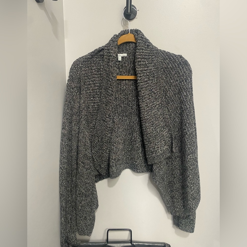 Dark gray short cardigan